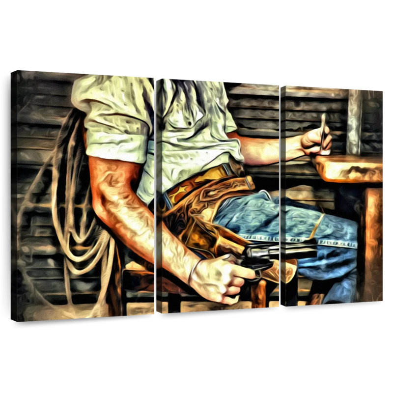 Cowboy intrépide Lelar, H 20 po x l 33 po