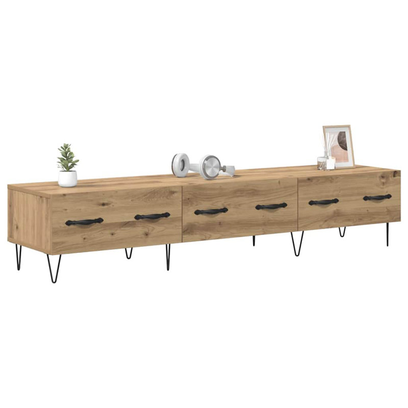 Unfinished TV Stand for TVs up to 70", Artisan Oak