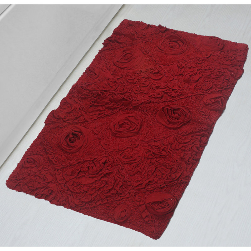 Tapis pour salle de bain Schoenberger, Rouge, L 40 po x l 24 po
