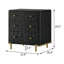 Table de chevet 3 tiroirs noire