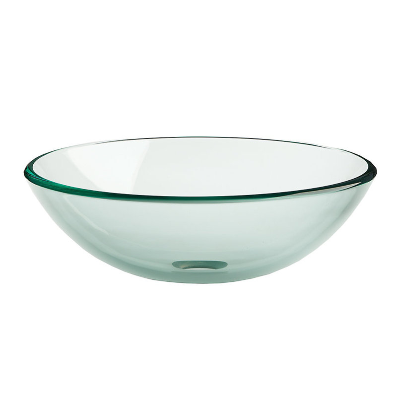 Lavabo de salle de bain vasque circulaire en verre