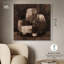 "Monolithe de siège I", reproduction d'art sur toile Boho Brown par Art Remedy, galerie tendue, 40 x 40-2071133231-2071133228