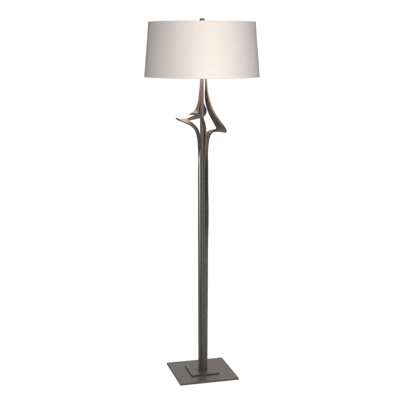 Antasia 59" Floor Lamp, Flax, Natural Iron