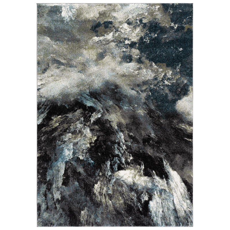 Leighton Performance Abstract Rug, Rectangle 5'3" x 7'6"