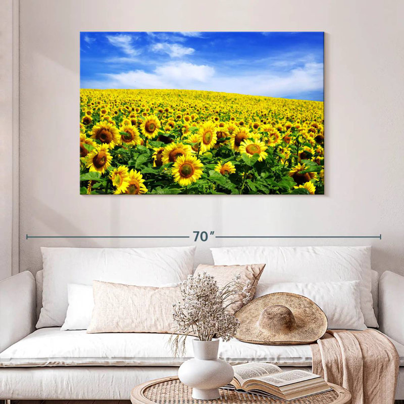 Sunflowers Under Blue Sky