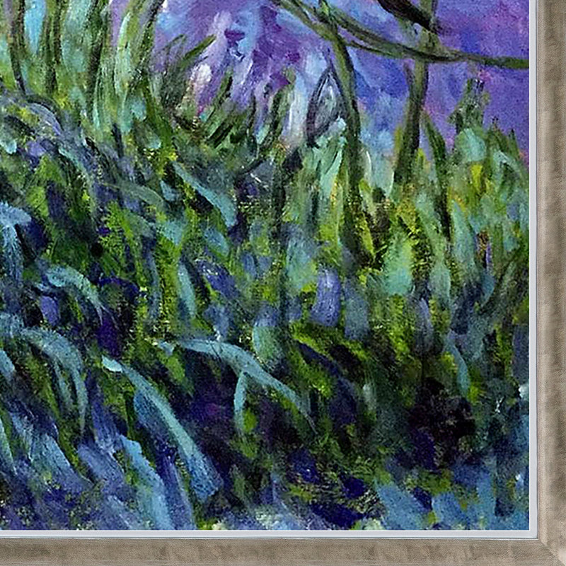 Lilas iris, Silhouette flottante champagne encadrée