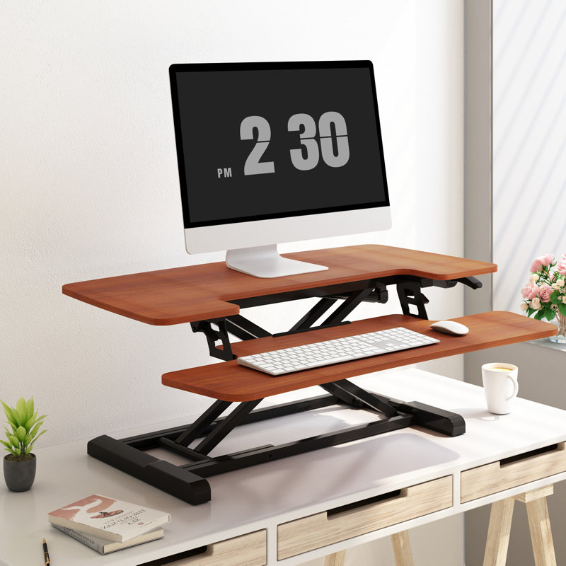 Convertisseur de bureau debout Murray, Brun / noir, H 19,6 po x l 36 po x P 24,9 po