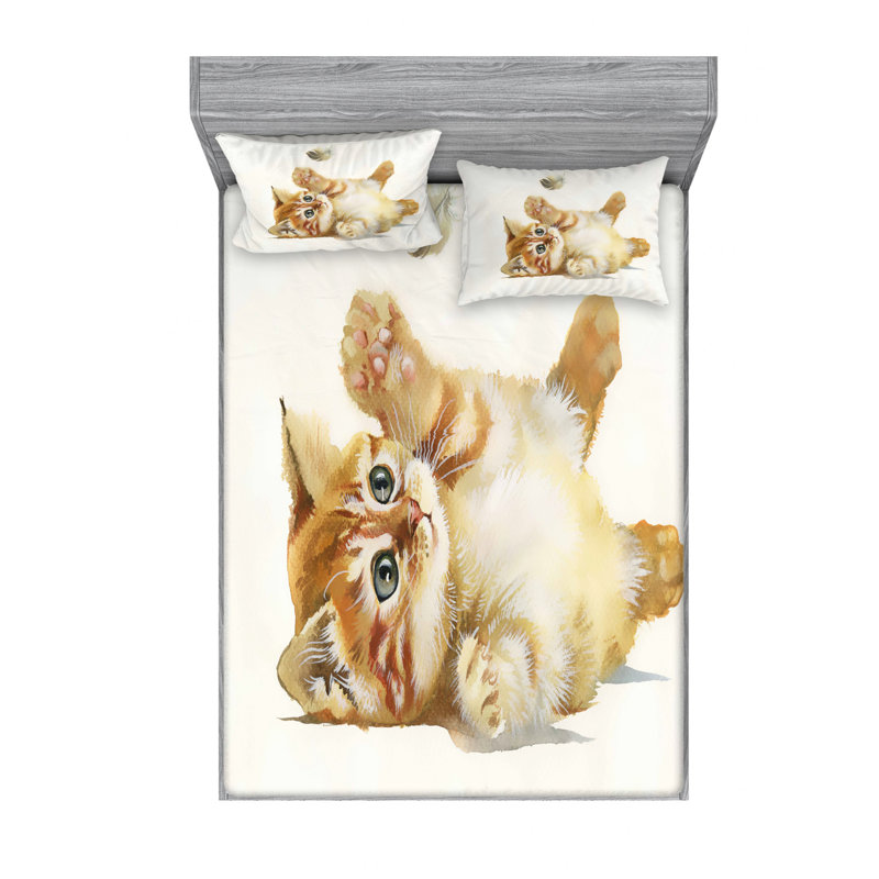 Microfiber Sheet Set, Full/Double Sheet Set with Fitted Sheet