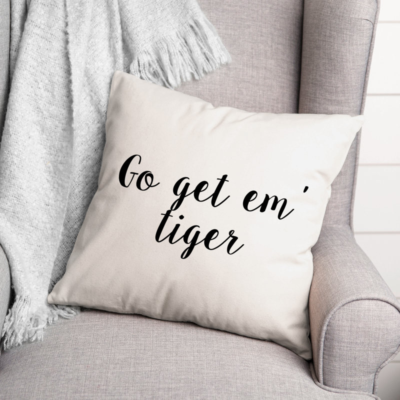 Coussin Go Get Em 'Tiger, 20 po x 20 po
