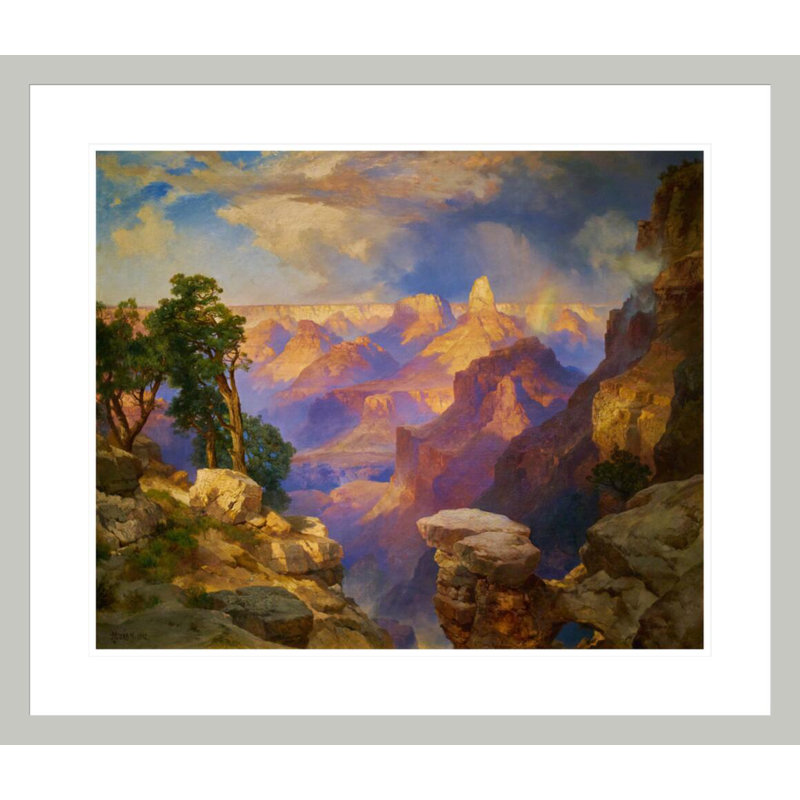 «Grand Canyon with Rainbow» par Thomas Moran, impression giclée sur cadre, H 23,5 po x l 27,21 po