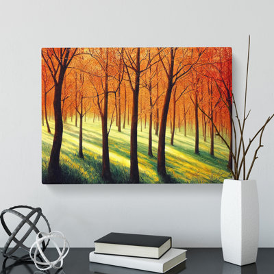 Spring Forest Sunlight - Wrapped Canvas