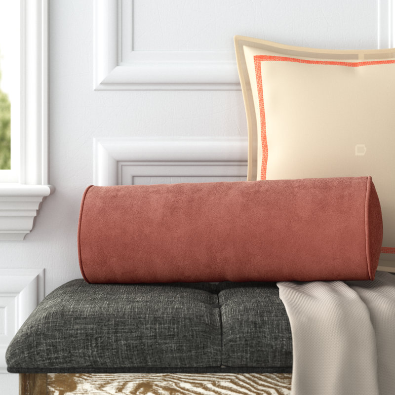 Deane Bolster Accent Pillow, Ivory, Polyester/Pollyfill