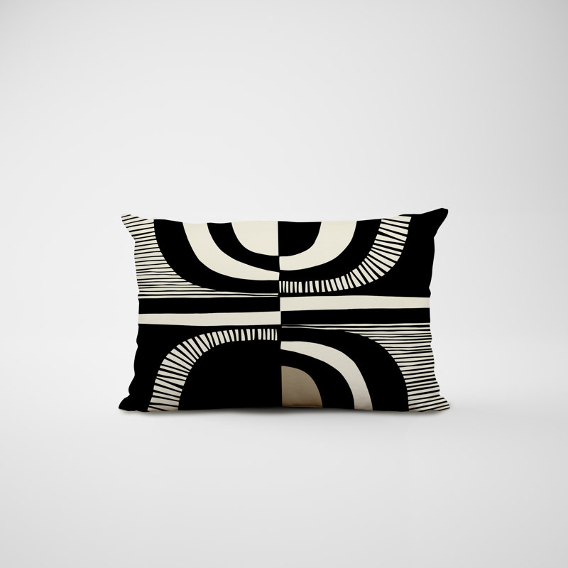 Housse et insert de coussin rectangulaire intérieur / extérieur en polyester / mélange de polyester Chamu, Beige