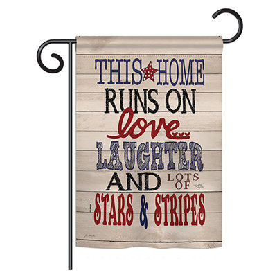 Drapeau de jardin en polyester 19 x 13 po Hayots Home Star and Stripes