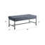Banc en velours Brantley et finition gris sable