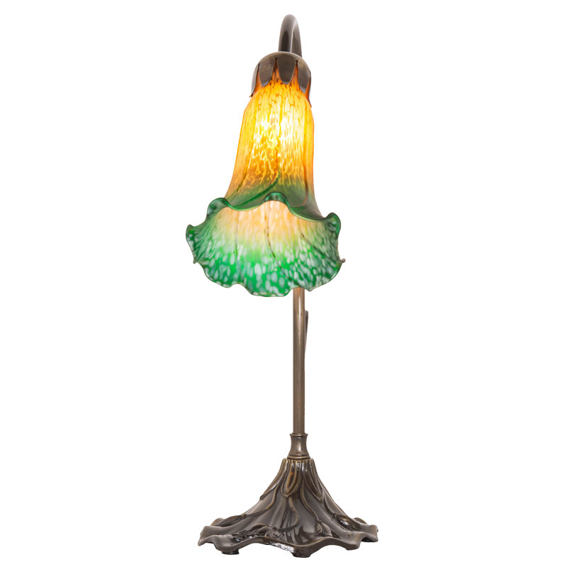 Frentz Arched Table Lamp, Amber/Green