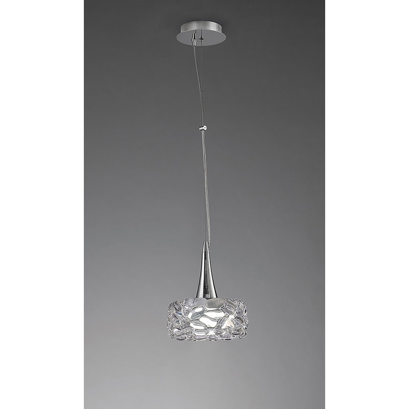 Vinton 1 - Light Polished Chrome Crystal Pendant
