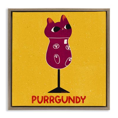 Cadre flottant pour chat Purrgundy, par Carrie Cantwell