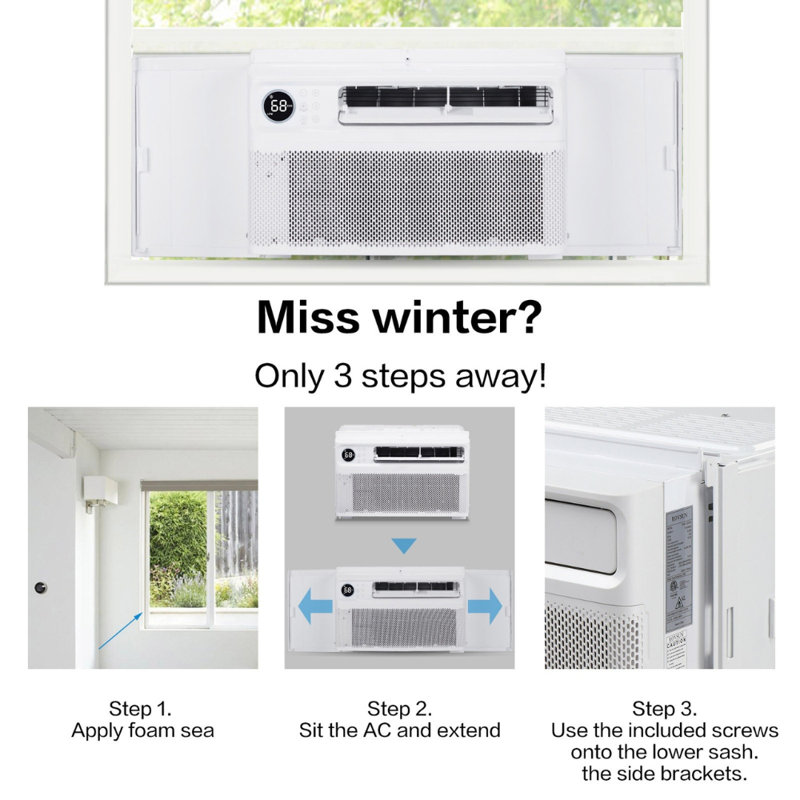 Winado 12000 BTU Wi-Fi Connected Window Air Conditioner for 550 Square Feet with Remote Included