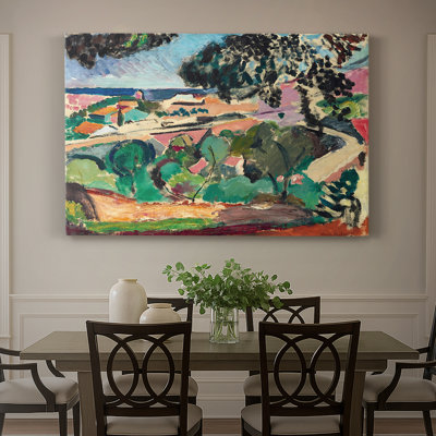 Paysage dans le sud de la France-Henri Matisse-Toile tendue avec châssis-c. début du 20e siècle