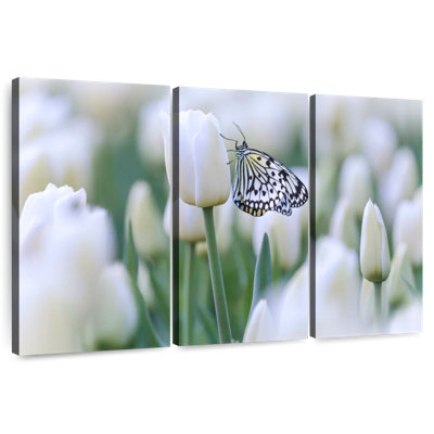 Papillon blanc perle
