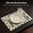 Luxurious Daulton Collection Placemats Set with Embroidered Floral Motif for Elegant Christmas Table Decor