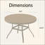  Table de salle à manger 40,6 "ronde pour toutes les saisons pour 4 à 6 personnes, en métal antirouille avec trou de parasol réglable pour le jardin, la terrasse, la piscine et la cour-206094067