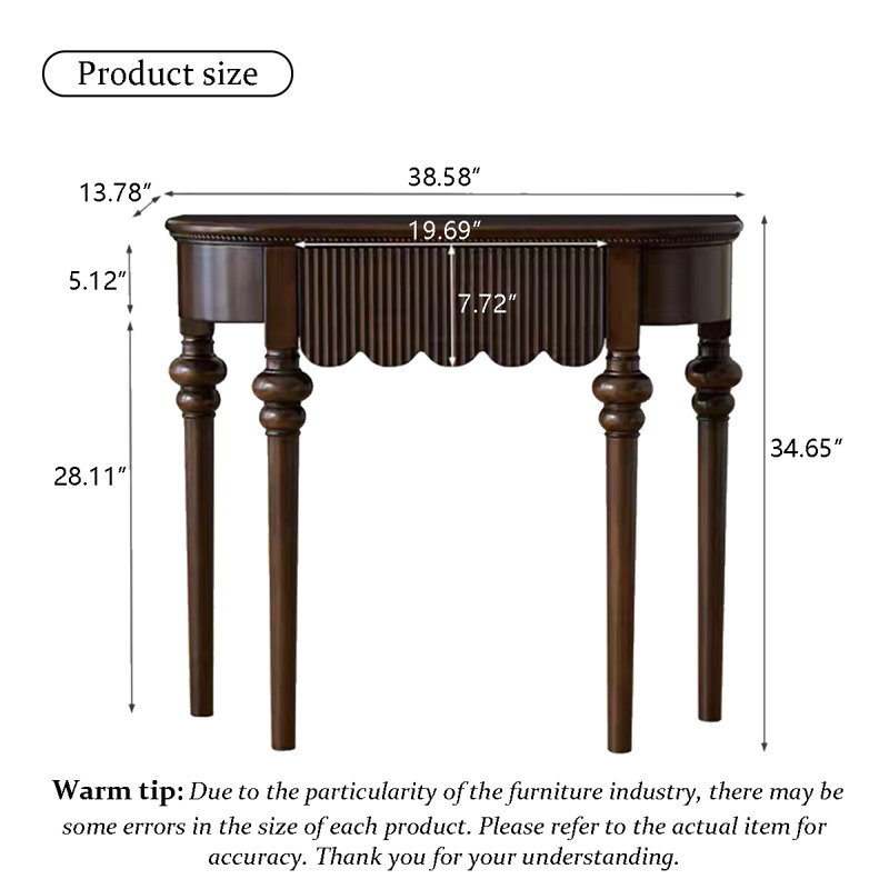 American Style Solid Wood Console Table