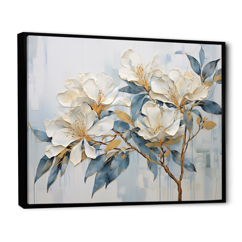Essence de Rhododendron Simplicité III, Cadre flottant noir, H 24 po x l 32 po x P 1 po