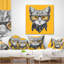 Chat amusant avec des lunettes et un foulard - Coussin imprimé animal-30744667-30744664