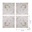Panneaux 100% bois de sapin naturel, 17,5 x 17,5 po, délavé blanc délavé, médaillon complexe pour de multiples décors intérieurs 17,5 x 17,5 po