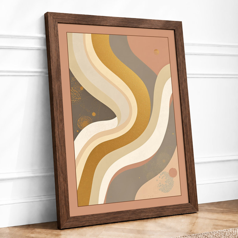 Flowing Harmony Minimalist - Print, Walnut, A1 - 84.1 x 59.4 cm