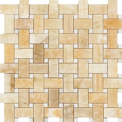 Basketweave Polished Stone Tile