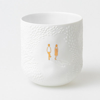 Picture Stories 3.4'' H Porcelain Tealight Holder