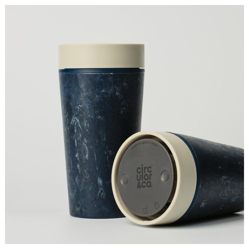Circular&Co Circular&Co Coffee Cup Made From Fabric Waste Recycled Fabric Waste & Recycled Polypropylene Travel Mug, Ecru