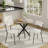 Villasenor 31.5" Modern Round Dining Table, Metal Leg Kitchen Table, Compact Dining Room Table for Small Space, Sturdy Breakfast Nook Table, Affordable Round Table for Apartment, Cafe, and Living Room