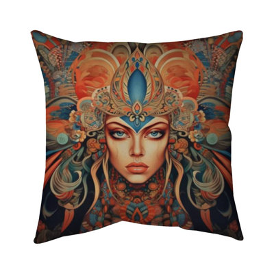 Ancient goddess - Shapes Green – Throw Pillow Cover Only, Double-Sided Print, Insert Not Included