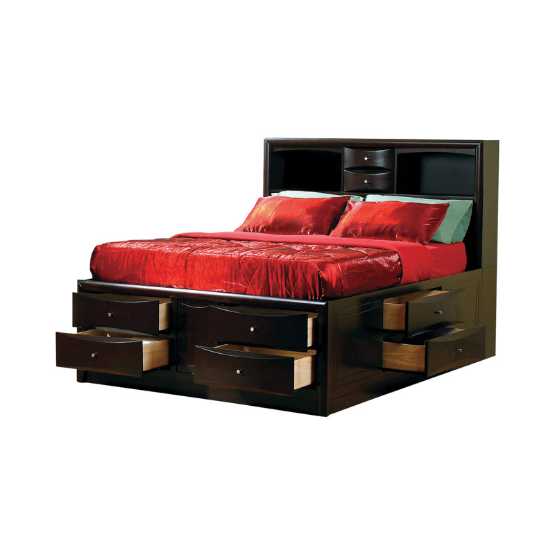Bookcase Storage Bed, California King