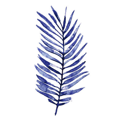 Tige de feuille de fougère bleu marine