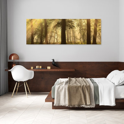 «Golden Forest», art de paysage éthéré paisible et paisible