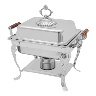 4.23Qt European Rectangular Stainless Steel Food Warmer Chafing Dish
