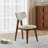 Modern Dining Chairs, Beige Pu Leather Kitchen Chairs With Solid Wood Legs, Not Assemble  Needed