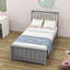 Lit plateforme simple en bois-770457885