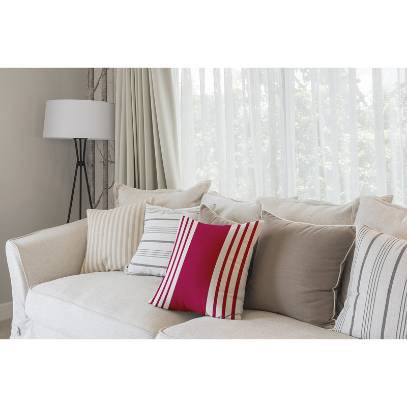 Coussin Big and Bold, Fuchsia, H 20 po x l 20 po x P 7 po