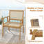 Ensemble de 3 chaises de table bistro avec structure en bois de teck