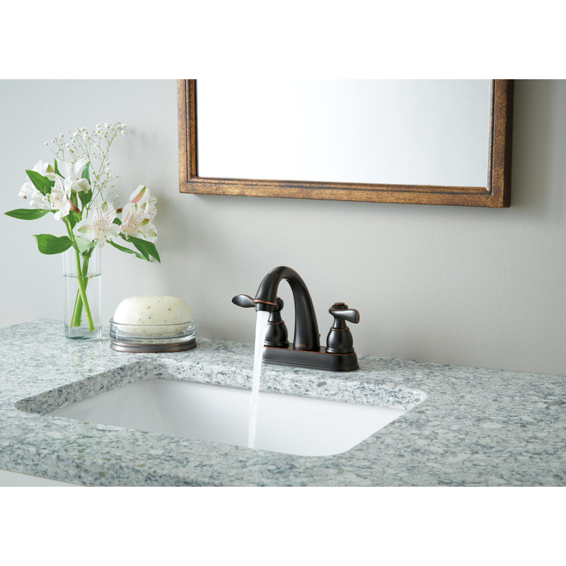 Windemere Centerset Bathroom Faucet with Drain Assembly, 2-handle Bathroom Sink Faucet, Oil Rubbed Bronze