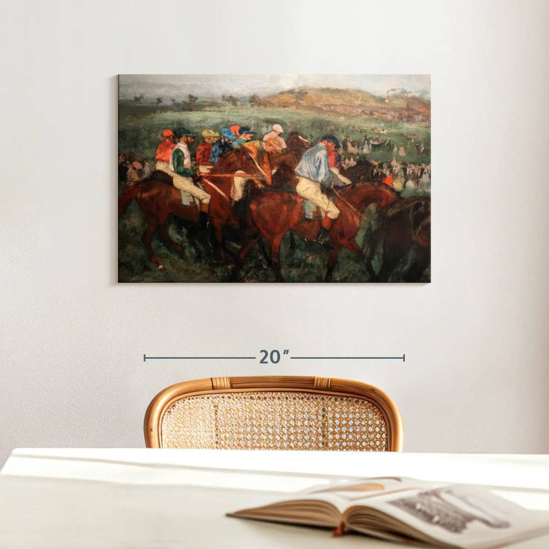 Sirci Gentlemen Jockeys avant le départ, H 16 po x l 24 po