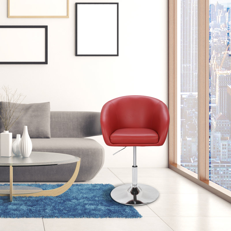 Nisbet Swivel Adjustable Height Stool, Bordeaux