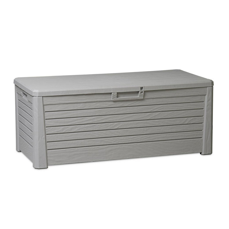Banc de rangement en plastique Florida, Gris