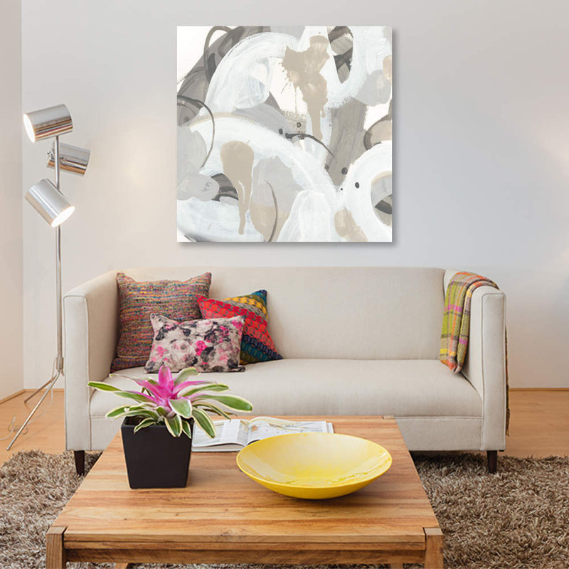 « oscillant ii », reproduction sur toile, H 48 po x l 48 po x P 1,5 po, Toile tendue, Pas de tapis